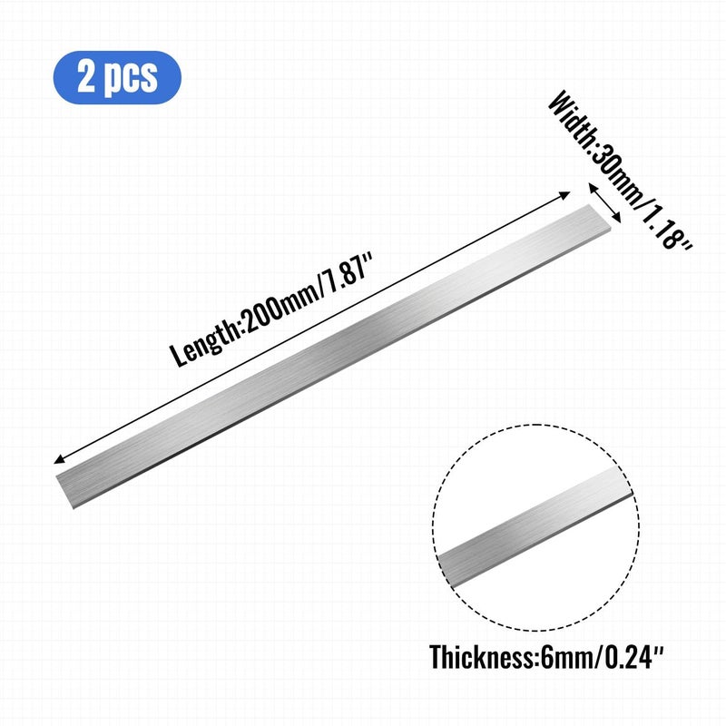 SUNKOO 304 Stainless Steel Flat Bar 2PCS, 1/4" Thick 1 3/16" Wide 8" Long, Brushed Finish, Durable Versatile Trim Strips, Easy to Shape for DIY, Kitchen, Home Repairs - Image 2